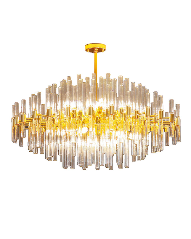 Designer chandelier WATERFALL by Rodesigne — glass designer chandelier, custom lighting by RODESIGNE