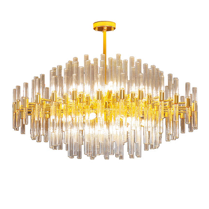 Designer chandelier WATERFALL by Rodesigne — glass designer chandelier, custom lighting by RODESIGNE