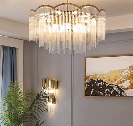 Chandelier KOLLETE by Rodesigne — brass designer chandelier, custom lighting by RODESIGNE