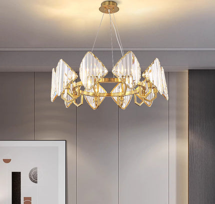 Chandelier BRANGUS RECT by Rodesigne — brass designer chandelier, custom lighting by RODESIGNE
