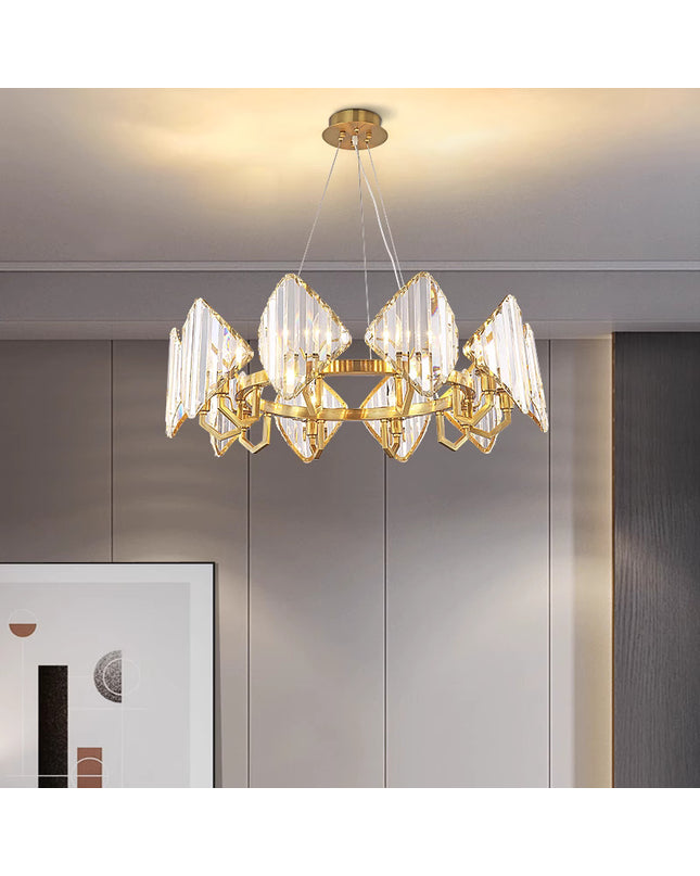 Chandelier BRANGUS RECT by Rodesigne — brass designer chandelier, custom lighting by RODESIGNE