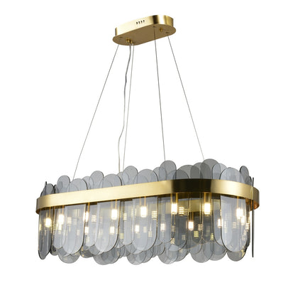 Designer chandelier WANAS LONG by Rodesigne — brass designer chandelier, custom lighting by RODESIGNE