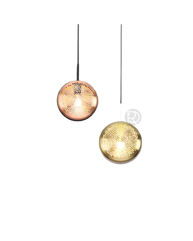 Hanging lamp SIEB by Rodesigne — brass modern pendant light, custom designer lighting by RODESIGNE