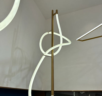 Chandelier TRACER-VERT by Rodesigne — brass designer chandelier, custom lighting by RODESIGNE