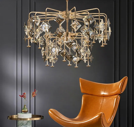 Chandelier CRISTA by Rodesigne — glass designer chandelier, custom lighting by RODESIGNE