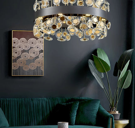 Chandelier OLLIS by Rodesigne — glass designer chandelier, custom lighting by RODESIGNE