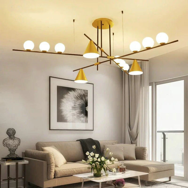 Chandelier Zenon by Rodesigne — brass designer chandelier, custom lighting by RODESIGNE