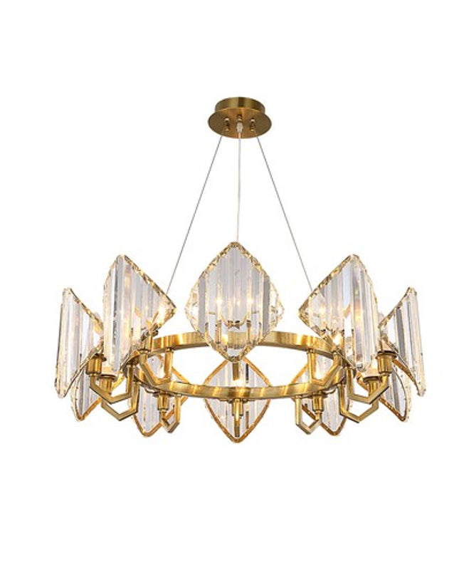 Chandelier BRANGUS RECT by Rodesigne — brass designer chandelier, custom lighting by RODESIGNE