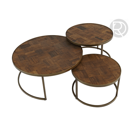 Set of CAMA by Rodesigne coffee tables — brass designer piece by RODESIGNE
