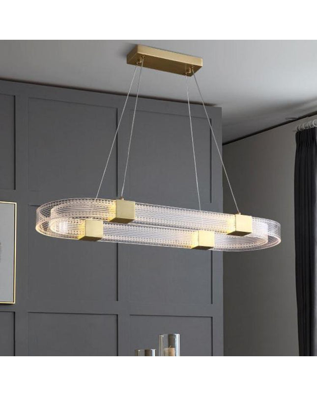 Chandelier WASSER RECT by Rodesigne — brass designer chandelier, custom lighting by RODESIGNE
