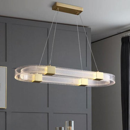 Chandelier WASSER RECT by Rodesigne — brass designer chandelier, custom lighting by RODESIGNE