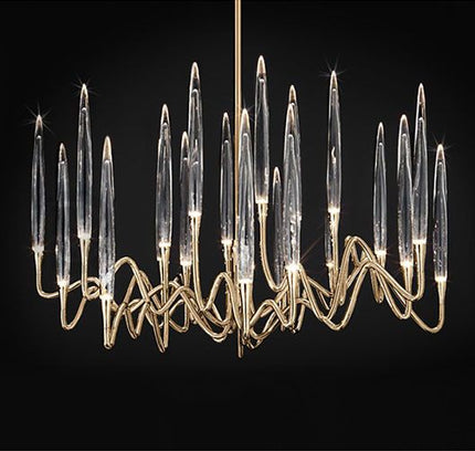 Chandelier PEZZO by Rodesigne — brass designer chandelier, custom lighting by RODESIGNE
