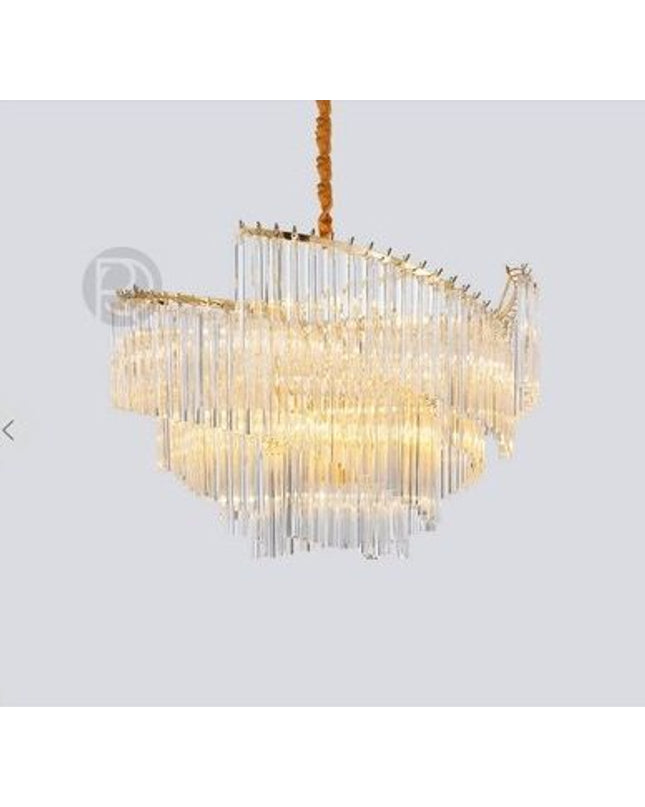 Chandelier EXCELLENT CASCADE by Rodesigne — brass designer chandelier, custom lighting by RODESIGNE