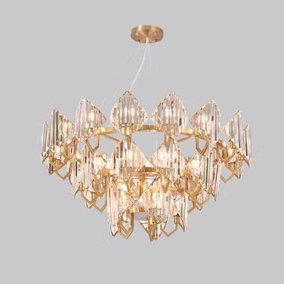 Chandelier BRANGUS RECT by Rodesigne — brass designer chandelier, custom lighting by RODESIGNE