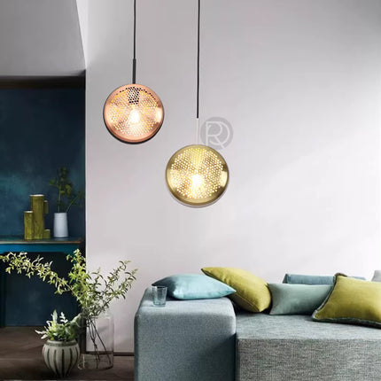 Hanging lamp SIEB by Rodesigne — brass modern pendant light, custom designer lighting by RODESIGNE