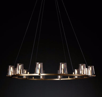 Designer chandelier PAUILLAC by Rodesigne — glass designer chandelier, custom lighting by RODESIGNE