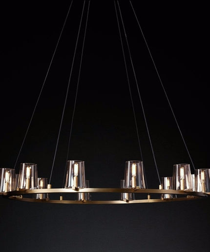Designer chandelier PAUILLAC by Rodesigne — glass designer chandelier, custom lighting by RODESIGNE