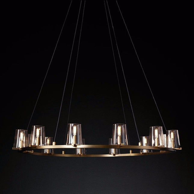Designer chandelier PAUILLAC by Rodesigne — glass designer chandelier, custom lighting by RODESIGNE